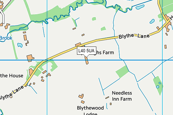 L40 5UA map - OS VectorMap District (Ordnance Survey) L40 5UA map - OS VectorMap District (Ordnance Survey)