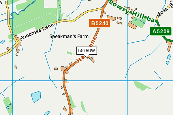 L40 5UW map - OS VectorMap District (Ordnance Survey) L40 5UW map - OS VectorMap District (Ordnance Survey)