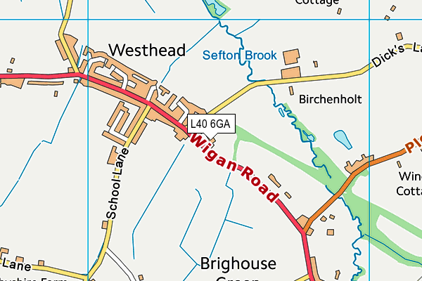 L40 6GA map - OS VectorMap District (Ordnance Survey) L40 6GA map - OS VectorMap District (Ordnance Survey)