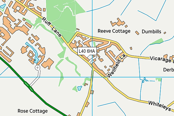 L40 6HA map - OS VectorMap District (Ordnance Survey)