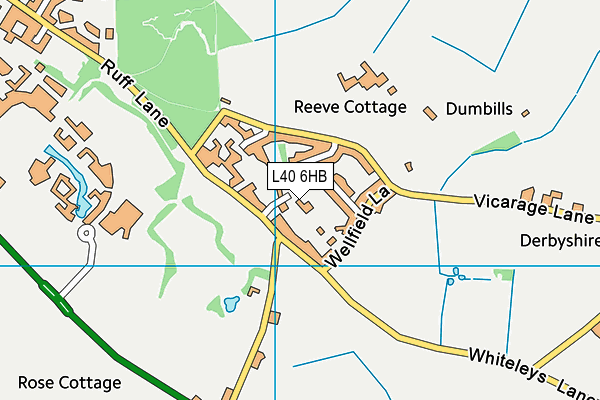 L40 6HB map - OS VectorMap District (Ordnance Survey) L40 6HB map - OS VectorMap District (Ordnance Survey)