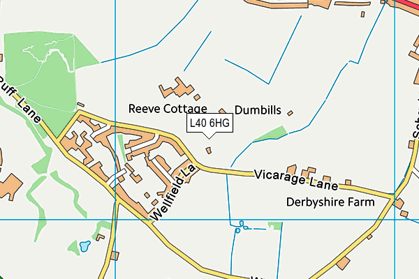 L40 6HG map - OS VectorMap District (Ordnance Survey) L40 6HG map - OS VectorMap District (Ordnance Survey)