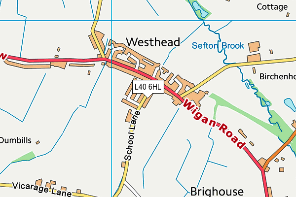 L40 6HL map - OS VectorMap District (Ordnance Survey)