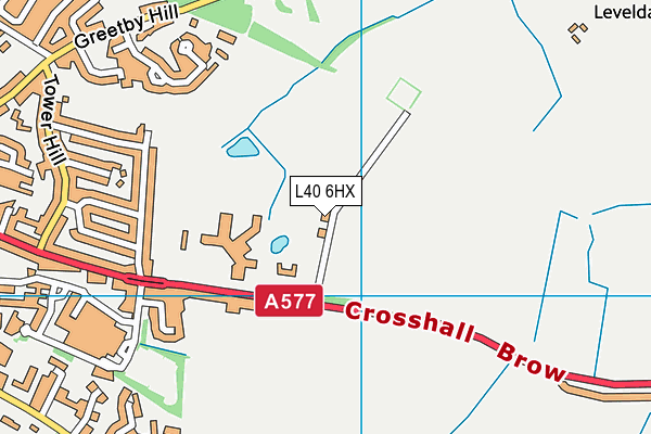 L40 6HX map - OS VectorMap District (Ordnance Survey)