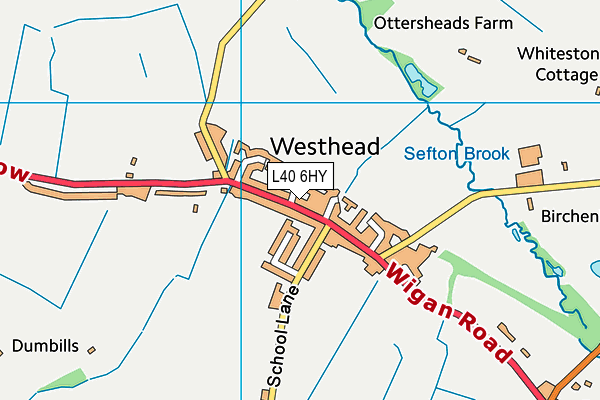 L40 6HY map - OS VectorMap District (Ordnance Survey) L40 6HY map - OS VectorMap District (Ordnance Survey)