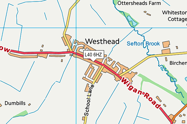 L40 6HZ map - OS VectorMap District (Ordnance Survey) L40 6HZ map - OS VectorMap District (Ordnance Survey)