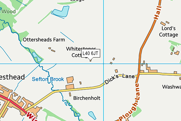 L40 6JT map - OS VectorMap District (Ordnance Survey) L40 6JT map - OS VectorMap District (Ordnance Survey)