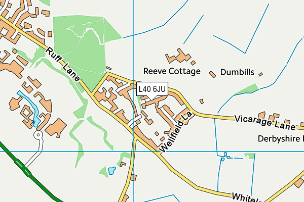 L40 6JU map - OS VectorMap District (Ordnance Survey) L40 6JU map - OS VectorMap District (Ordnance Survey)