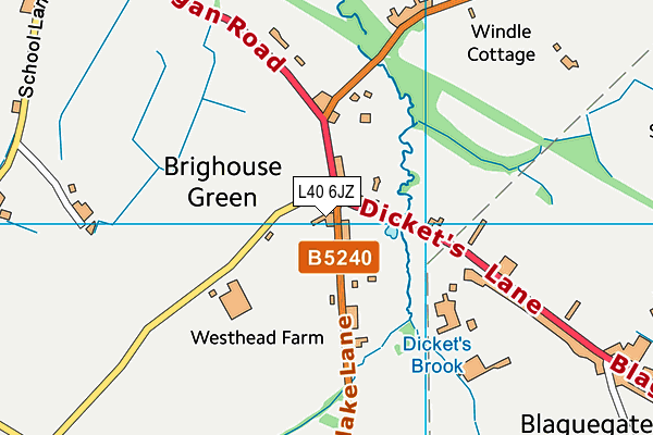 L40 6JZ map - OS VectorMap District (Ordnance Survey)