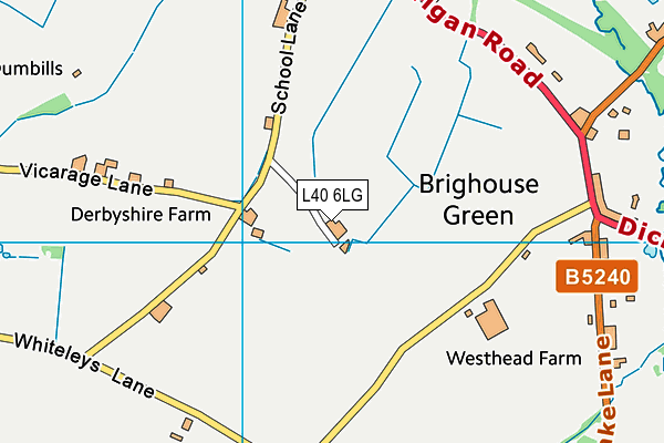 L40 6LG map - OS VectorMap District (Ordnance Survey)