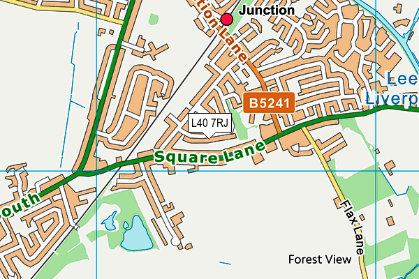 L40 7RJ map - OS VectorMap District (Ordnance Survey) L40 7RJ map - OS VectorMap District (Ordnance Survey)