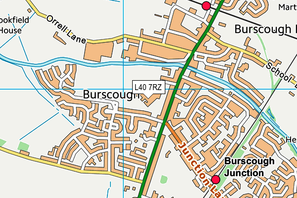 L40 7RZ map - OS VectorMap District (Ordnance Survey)