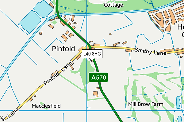 L40 8HG map - OS VectorMap District (Ordnance Survey) L40 8HG map - OS VectorMap District (Ordnance Survey)