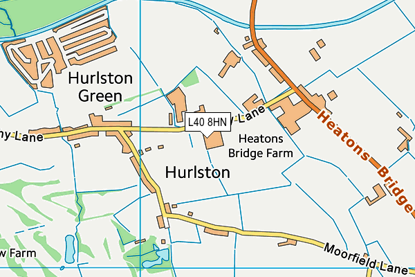 L40 8HN map - OS VectorMap District (Ordnance Survey) L40 8HN map - OS VectorMap District (Ordnance Survey)