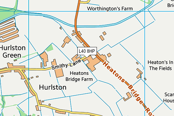 L40 8HP map - OS VectorMap District (Ordnance Survey)