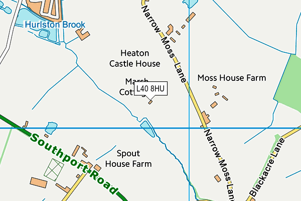 L40 8HU map - OS VectorMap District (Ordnance Survey) L40 8HU map - OS VectorMap District (Ordnance Survey)