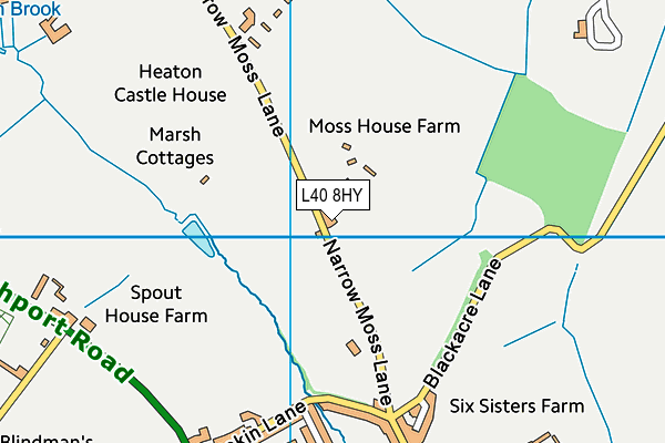 L40 8HY map - OS VectorMap District (Ordnance Survey)