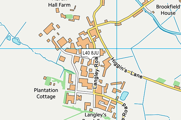 L40 8JU map - OS VectorMap District (Ordnance Survey) L40 8JU map - OS VectorMap District (Ordnance Survey)