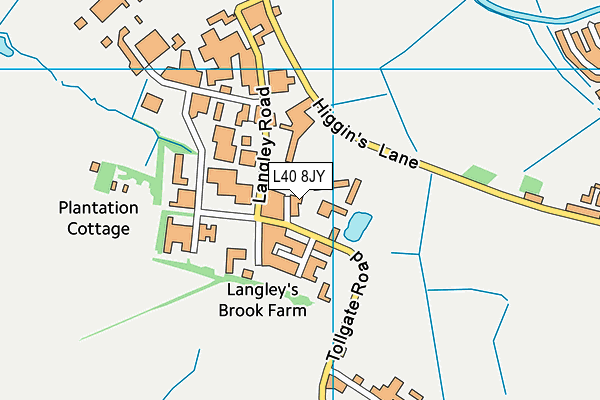 L40 8JY map - OS VectorMap District (Ordnance Survey) L40 8JY map - OS VectorMap District (Ordnance Survey)