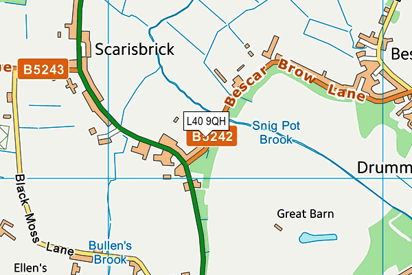 L40 9QH map - OS VectorMap District (Ordnance Survey) L40 9QH map - OS VectorMap District (Ordnance Survey)