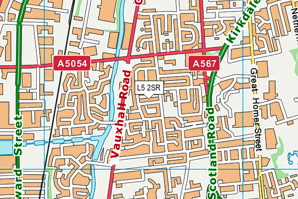 L5 2SR map - OS VectorMap District (Ordnance Survey) L5 2SR map - OS VectorMap District (Ordnance Survey)