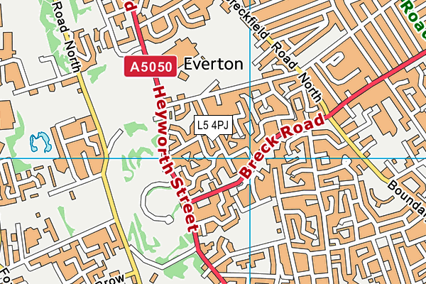 L5 4PJ map - OS VectorMap District (Ordnance Survey) L5 4PJ map - OS VectorMap District (Ordnance Survey)