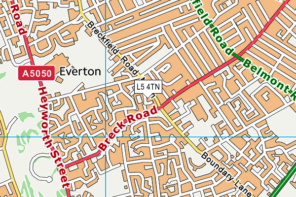 L5 4TN map - OS VectorMap District (Ordnance Survey)