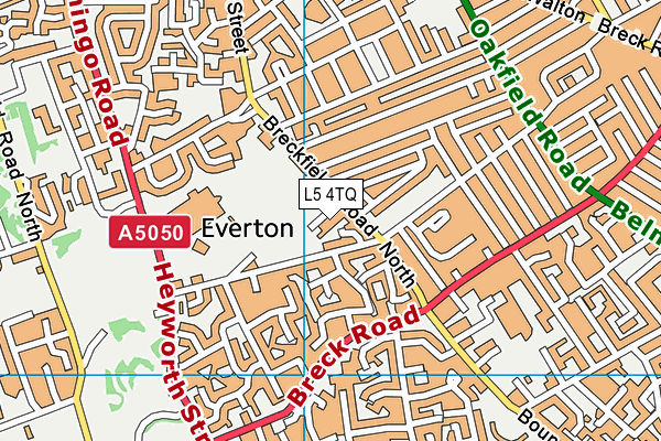 L5 4TQ map - OS VectorMap District (Ordnance Survey)