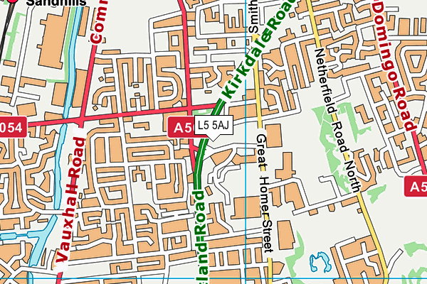 L5 5AJ map - OS VectorMap District (Ordnance Survey) L5 5AJ map - OS VectorMap District (Ordnance Survey)