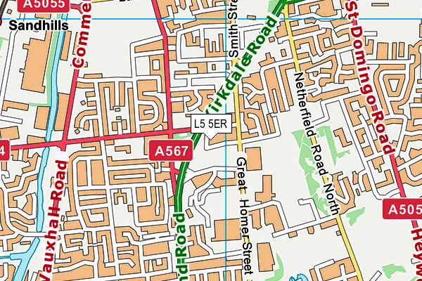 L5 5ER map - OS VectorMap District (Ordnance Survey) L5 5ER map - OS VectorMap District (Ordnance Survey)