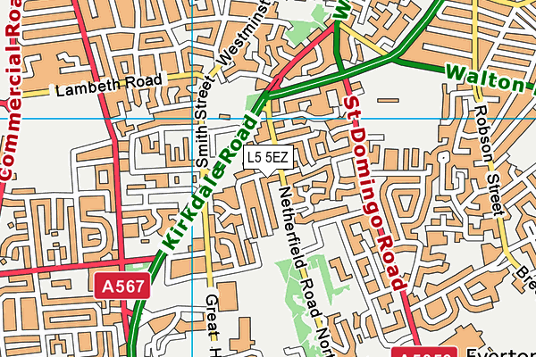 L5 5EZ map - OS VectorMap District (Ordnance Survey)