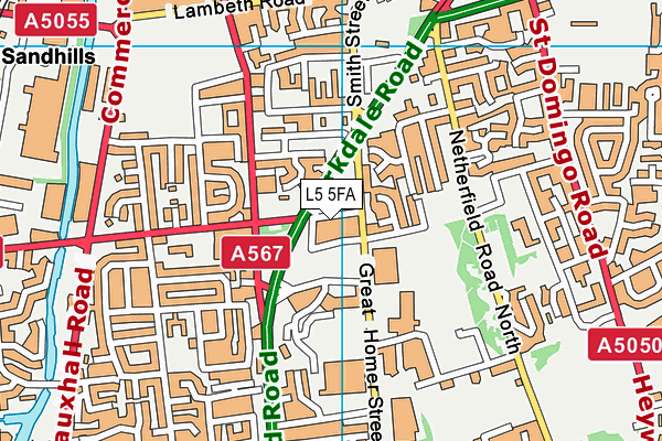 L5 5FA map - OS VectorMap District (Ordnance Survey) L5 5FA map - OS VectorMap District (Ordnance Survey)