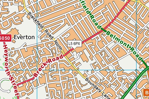 L5 6PX map - OS VectorMap District (Ordnance Survey)