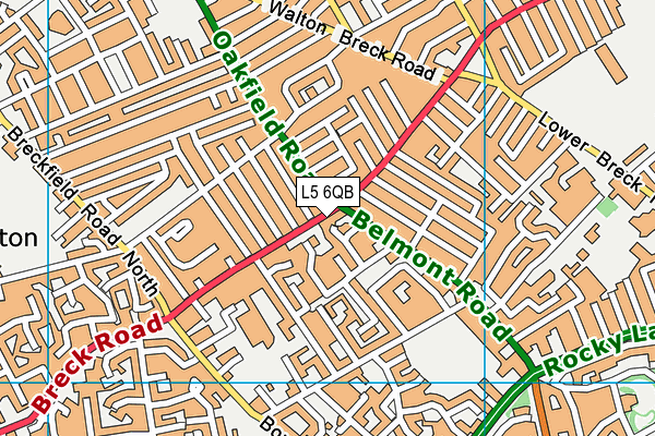 L5 6QB map - OS VectorMap District (Ordnance Survey)