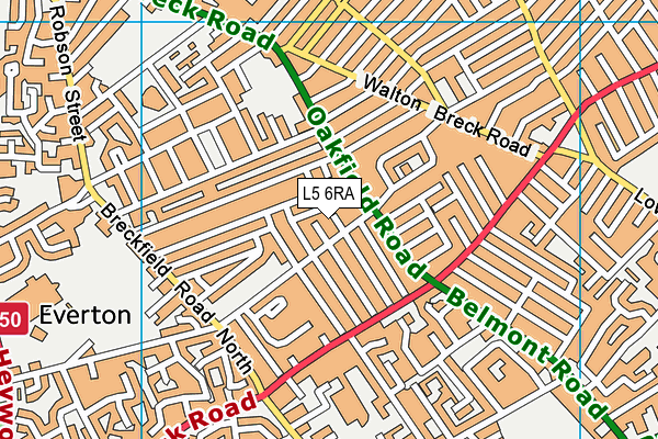L5 6RA map - OS VectorMap District (Ordnance Survey)