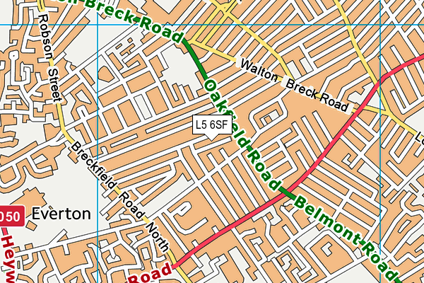 L5 6SF map - OS VectorMap District (Ordnance Survey)