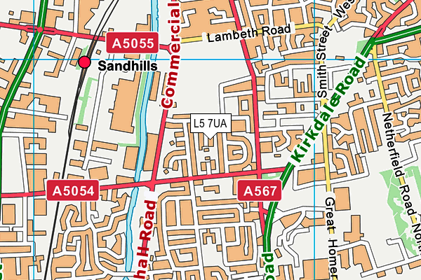 L5 7UA map - OS VectorMap District (Ordnance Survey)