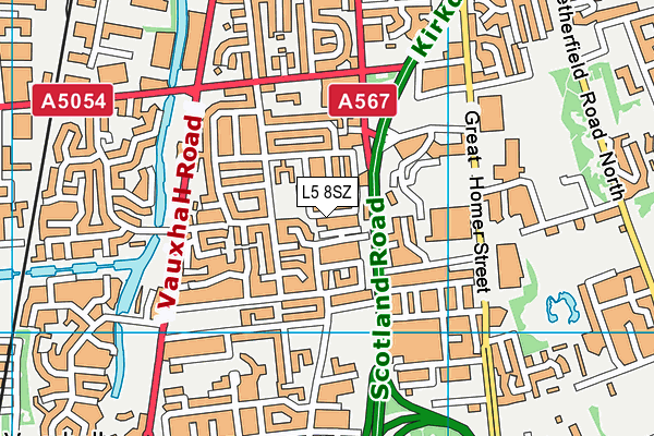 L5 8SZ map - OS VectorMap District (Ordnance Survey)