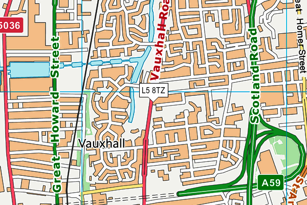 L5 8TZ map - OS VectorMap District (Ordnance Survey) L5 8TZ map - OS VectorMap District (Ordnance Survey)
