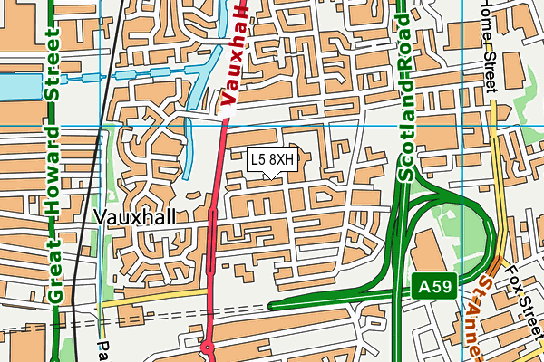 L5 8XH map - OS VectorMap District (Ordnance Survey) L5 8XH map - OS VectorMap District (Ordnance Survey)