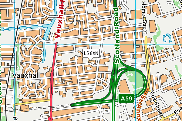 L5 8XN map - OS VectorMap District (Ordnance Survey) L5 8XN map - OS VectorMap District (Ordnance Survey)