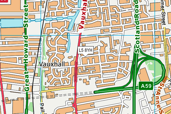 L5 8YH map - OS VectorMap District (Ordnance Survey) L5 8YH map - OS VectorMap District (Ordnance Survey)