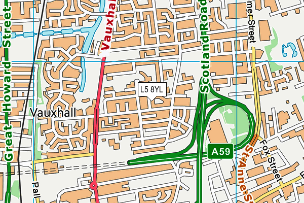 L5 8YL map - OS VectorMap District (Ordnance Survey) L5 8YL map - OS VectorMap District (Ordnance Survey)