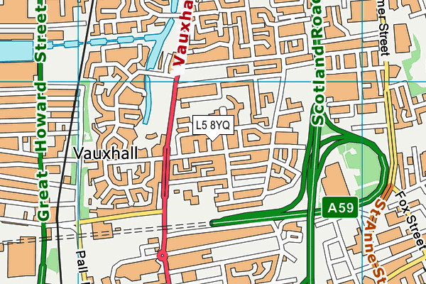 L5 8YQ map - OS VectorMap District (Ordnance Survey) L5 8YQ map - OS VectorMap District (Ordnance Survey)