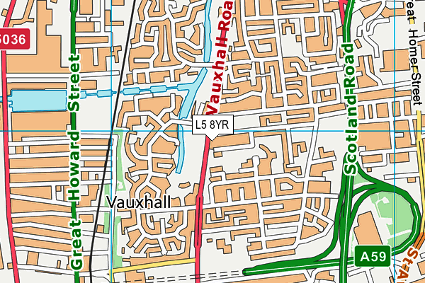 L5 8YR map - OS VectorMap District (Ordnance Survey) L5 8YR map - OS VectorMap District (Ordnance Survey)