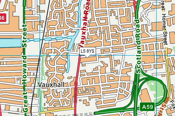 L5 8YS map - OS VectorMap District (Ordnance Survey) L5 8YS map - OS VectorMap District (Ordnance Survey)