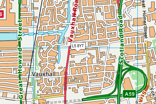 L5 8YT map - OS VectorMap District (Ordnance Survey) L5 8YT map - OS VectorMap District (Ordnance Survey)