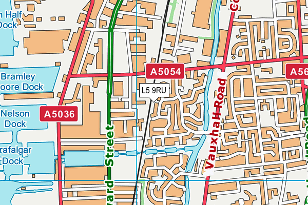 L5 9RU map - OS VectorMap District (Ordnance Survey)