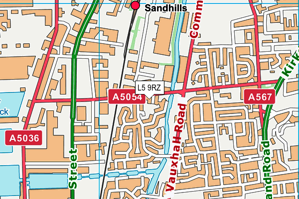 L5 9RZ map - OS VectorMap District (Ordnance Survey)