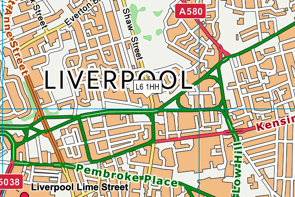 L6 1HH map - OS VectorMap District (Ordnance Survey) L6 1HH map - OS VectorMap District (Ordnance Survey)